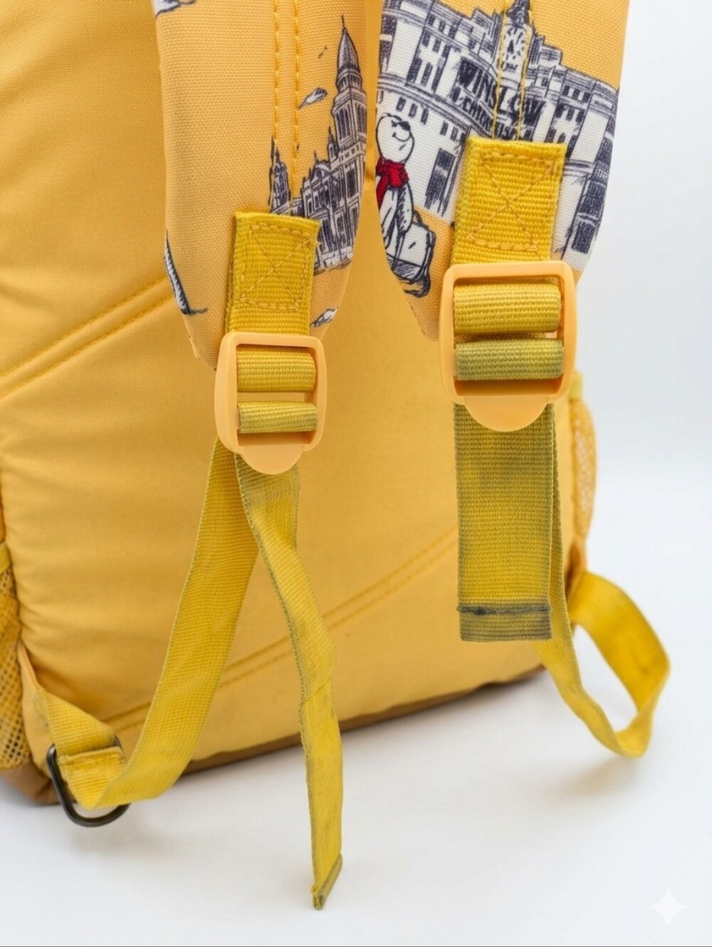 Disney Store Winnie the Pooh London Sketch Yellow Backpack One Size - Picture 12 of 13